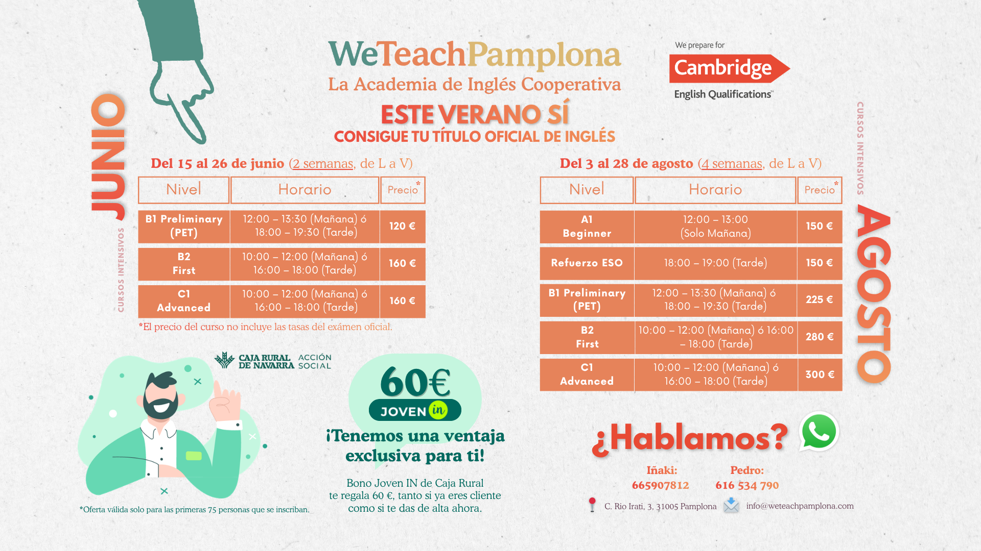 WeTeachPamplona-Intensivos 2026 WeTeachPamplona-Intensivos 2026